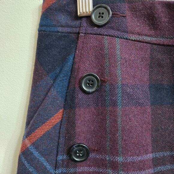 Woolrich Womens Y2K Wool Plaid Mini Skirt Sz 8 Scandi Preppy Old Money Academia - Picture 3 of 12